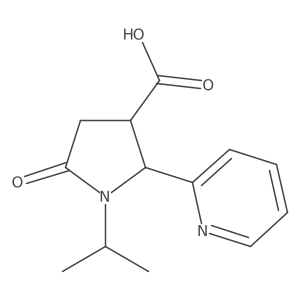 1-Isopropyl-5-oxo-2-(pyridin-2-yl)pyrrolidine-3-carboxylic acid Structure