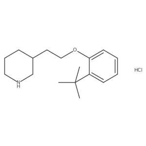 3-{2-[2-(tert-Butyl)phenoxy]ethyl}piperidine hydrochloride结构式