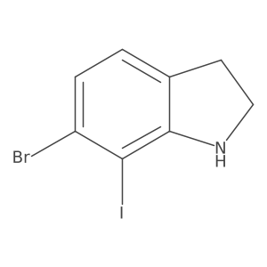 6-bromo-7-iodo-2,3-dihydro-1H-indole Structure