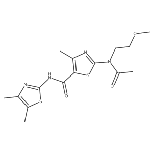 2-[acetyl(2-methoxyethyl)amino]-N-[(2E)-4,5-dimethyl-1,3-thiazol-2(3H)-ylidene]-4-methyl-1,3-thiazole-5-carboxamide Structure