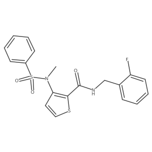 N-(2-fluorobenzyl)-3-[methyl(phenylsulfonyl)amino]thiophene-2-carboxamide结构式