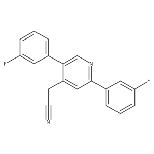 2-[2,5-Bis(3-fluorophenyl)pyridin-4-yl]acetonitrile结构式