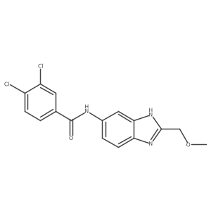 3,4-dichloro-N-[2-(methoxymethyl)-1H-benzimidazol-5-yl]benzamide结构式