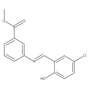 methyl 3-{[(1E)-(5-chloro-2-hydroxyphenyl)methylene]amino}benzoate Structure