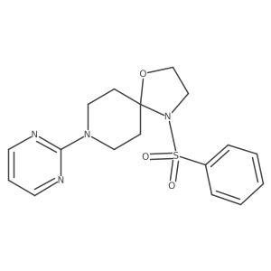 4-(Phenylsulfonyl)-8-(2-pyrimidinyl)-1-oxa-4,8-diazaspiro[4.5]decane结构式