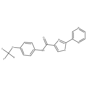 2-(pyrazin-2-yl)-N-(4-(trifluoromethoxy)phenyl)thiazole-4-carboxamide Structure