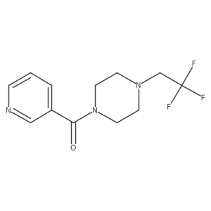 1-(Pyridine-3-carbonyl)-4-(2,2,2-trifluoroethyl)piperazine结构式