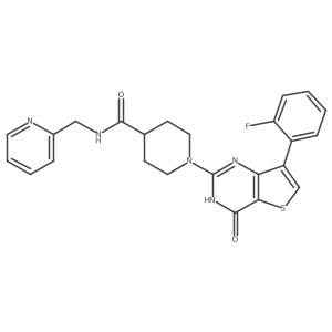 1-[7-(2-fluorophenyl)-4-oxo-3,4-dihydrothieno[3,2-d]pyrimidin-2-yl]-N-(pyridin-2-ylmethyl)piperidine-4-carboxamide Structure
