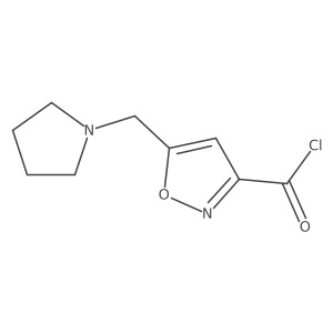 5-(Pyrrolidin-1-ylmethyl)isoxazole-3-carbonyl chloride Structure