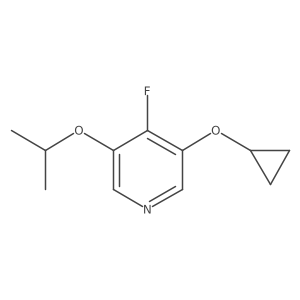 3-Cyclopropoxy-4-fluoro-5-isopropoxypyridine结构式