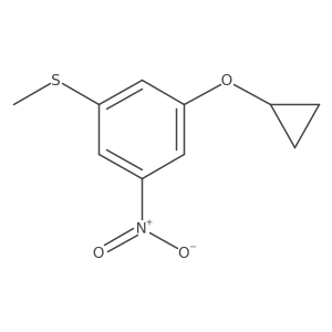 (3-Cyclopropoxy-5-nitrophenyl)(methyl)sulfane Structure
