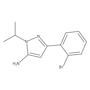 3-(2-Bromophenyl)-1-isopropyl-1h-pyrazol-5-amine结构式
