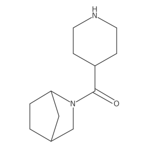2-(Piperidine-4-carbonyl)-2-azabicyclo[2.2.1]heptane结构式