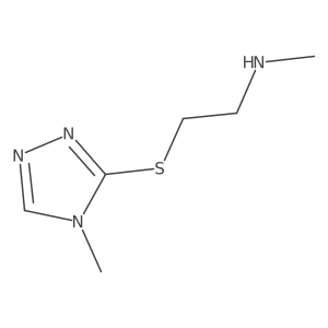 Methyl((2-[(4-methyl-4H-1,2,4-triazol-3-YL)sulfanyl]ethyl))amine Structure