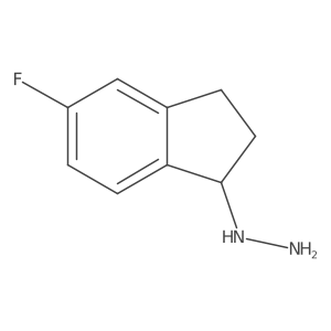 (5-Fluoro-2,3-dihydro-1H-inden-1-YL)hydrazine结构式