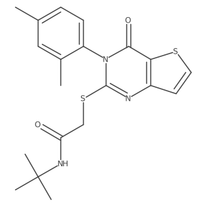 N-tert-butyl-2-{[3-(2,4-dimethylphenyl)-4-oxo-3,4-dihydrothieno[3,2-d]pyrimidin-2-yl]sulfanyl}acetamide Structure