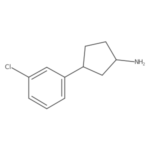3-(3-Chlorophenyl)cyclopentan-1-amine结构式