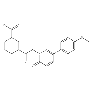 1-({3-[4-(methylsulfanyl)phenyl]-6-oxopyridazin-1(6H)-yl}acetyl)piperidine-3-carboxylic acid Structure