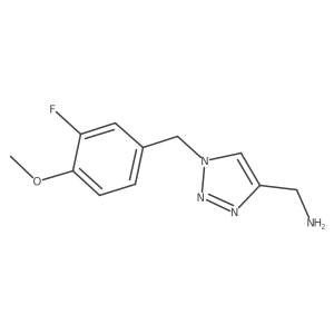 (1-(3-fluoro-4-methoxybenzyl)-1H-1,2,3-triazol-4-yl)methanamine结构式