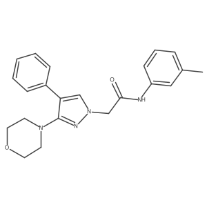 2-(3-morpholino-4-phenyl-1H-pyrazol-1-yl)-N-(m-tolyl)acetamide结构式