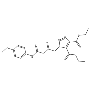 diethyl 1-[2-({[(4-methoxyphenyl)amino]carbonyl}amino)-2-oxoethyl]-1H-1,2,3-triazole-4,5-dicarboxylate结构式