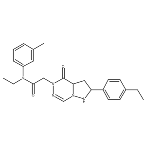 N-ethyl-2-[2-(4-ethylphenyl)-4-oxo-4H,5H-pyrazolo[1,5-d][1,2,4]triazin-5-yl]-N-(3-methylphenyl)acetamide Structure