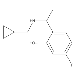 2-{1-[(Cyclopropylmethyl)amino]ethyl}-5-fluorophenol Structure