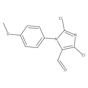 2,5-Dichloro-3-(4-methoxyphenyl)imidazole-4-carbaldehyde结构式