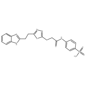 2-((5-(2-(1H-benzo[d]imidazol-2-yl)ethyl)-1,3,4-oxadiazol-2-yl)thio)-N-(4-sulfamoylphenyl)acetamide Structure