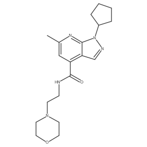 1-cyclopentyl-6-methyl-N-[2-(morpholin-4-yl)ethyl]-1H-pyrazolo[3,4-b]pyridine-4-carboxamide Structure