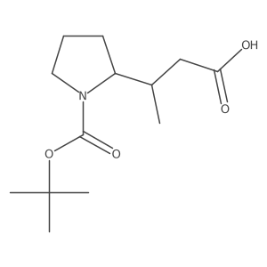 3-{1-[(Tert-butoxy)carbonyl]pyrrolidin-2-yl}butanoic acid Structure