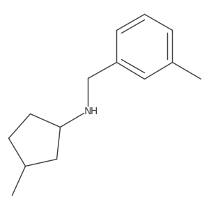 3-methyl-N-[(3-methylphenyl)methyl]cyclopentan-1-amine结构式