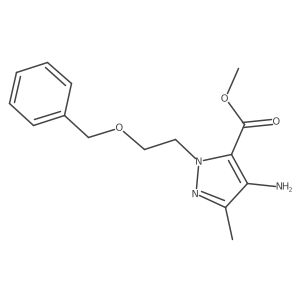 Methyl 4-amino-1-(2-(benzyloxy)ethyl)-3-methyl-1H-pyrazole-5-carboxylate Structure