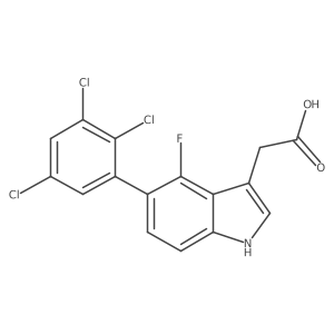 4-Fluoro-5-(2,3,5-trichlorophenyl)indole-3-acetic acid Structure