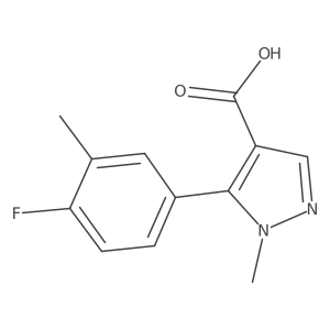 5-(4-fluoro-3-methylphenyl)-1-methyl-1H-pyrazole-4-carboxylic acid Structure