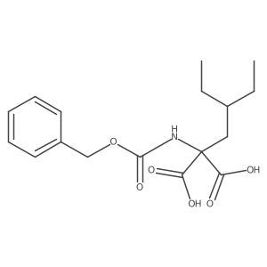 2-Benzyloxycarbonylamino-2-(2-ethylbutyl)malonic acid结构式