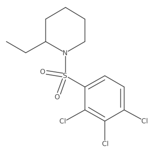 2-Ethyl-1-(2,3,4-trichlorobenzenesulfonyl)piperidine Structure