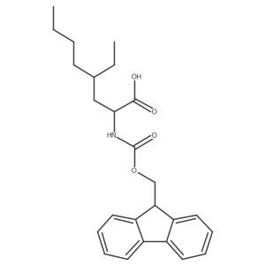 4-ethyl-2-({[(9H-fluoren-9-yl)methoxy]carbonyl}amino)octanoic acid结构式