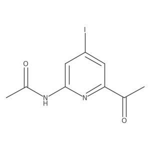 N-(6-Acetyl-4-iodopyridin-2-YL)acetamide结构式