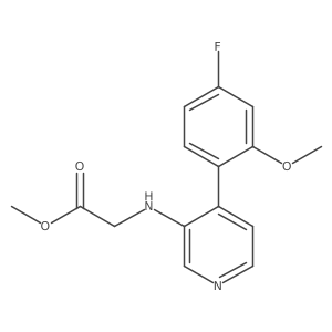 [4-(4-Fluoro-2-methoxy-phenyl)-pyridin-3-ylamino]-acetic acid methyl ester结构式