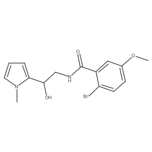 2-bromo-N-[2-hydroxy-2-(1-methyl-1H-pyrrol-2-yl)ethyl]-5-methoxybenzamide结构式