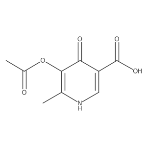 5-(Acetyloxy)-4-hydroxy-6-methyl-3-pyridinecarboxylic acid结构式