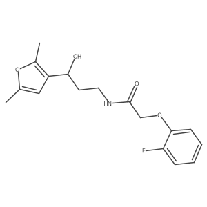 N-[3-(2,5-Dimethylfuran-3-YL)-3-hydroxypropyl]-2-(2-fluorophenoxy)acetamide Structure
