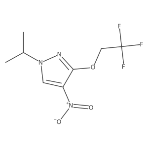 1-Isopropyl-4-nitro-3-(2,2,2-trifluoroethoxy)-1H-pyrazole Structure