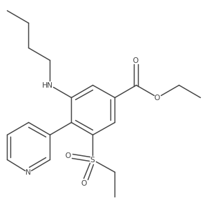 3-(Butylamino)-5-(ethylsulfonyl)-4-(3-pyridinyl)benzoic acid ethyl ester Structure