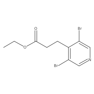 Ethyl 3-(3,5-dibromopyridin-4-yl)propanoate Structure