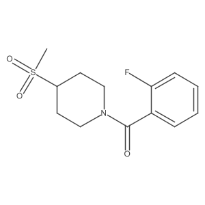 (2-Fluorophenyl)(4-(methylsulfonyl)piperidin-1-yl)methanone Structure