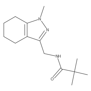 N-((1-methyl-4,5,6,7-tetrahydro-1H-indazol-3-yl)methyl)pivalamide结构式