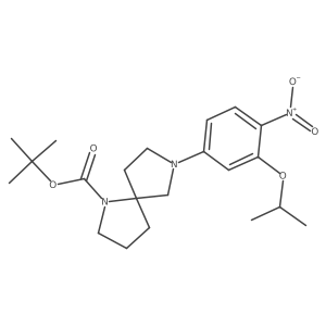 2-Methylpropan-2-yl 7-[4-nitro-3-(propan-2-yloxy)phenyl]-1,7-diazaspiro[4.4]nonane-1-carboxylate Structure