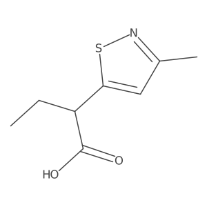 2-(3-Methyl-1,2-thiazol-5-yl)butanoic acid结构式